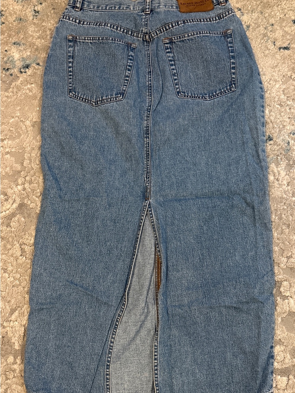 Ralph Lauren Blue Denim Pencil Skirt - Picture 2 of 2